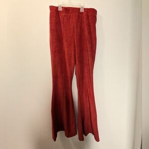 Aerie Groove-On High Rise Corduroy Seamed Flare Pants Womens Medium Regular